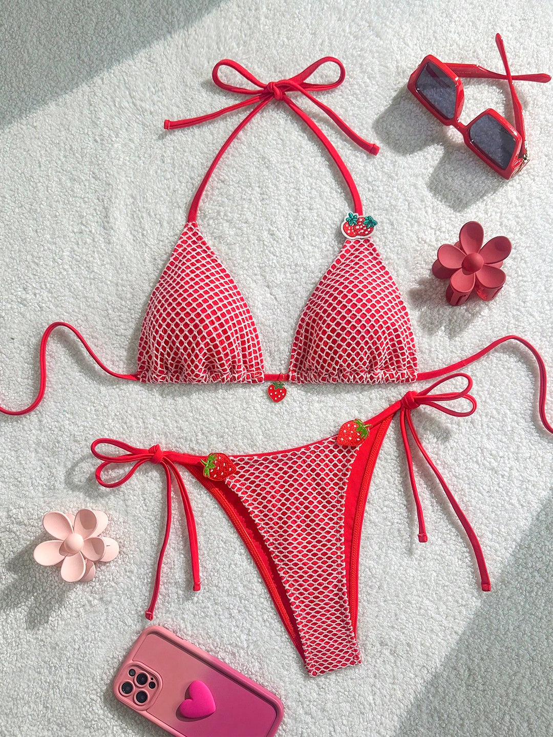 Set bikini SHEIN, roșu