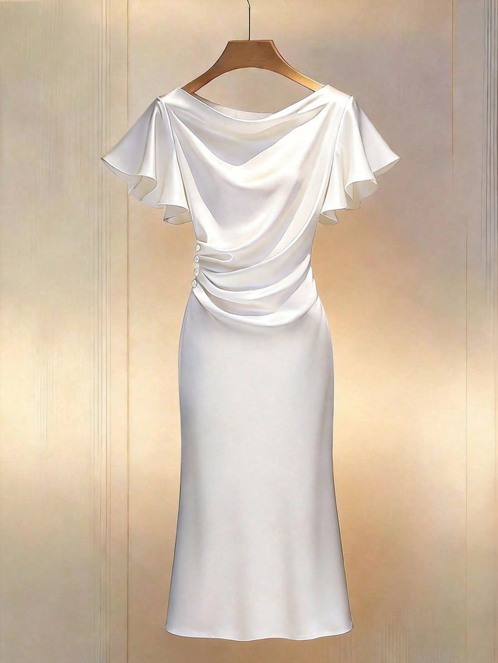 Rochie maxi SHEIN, alb