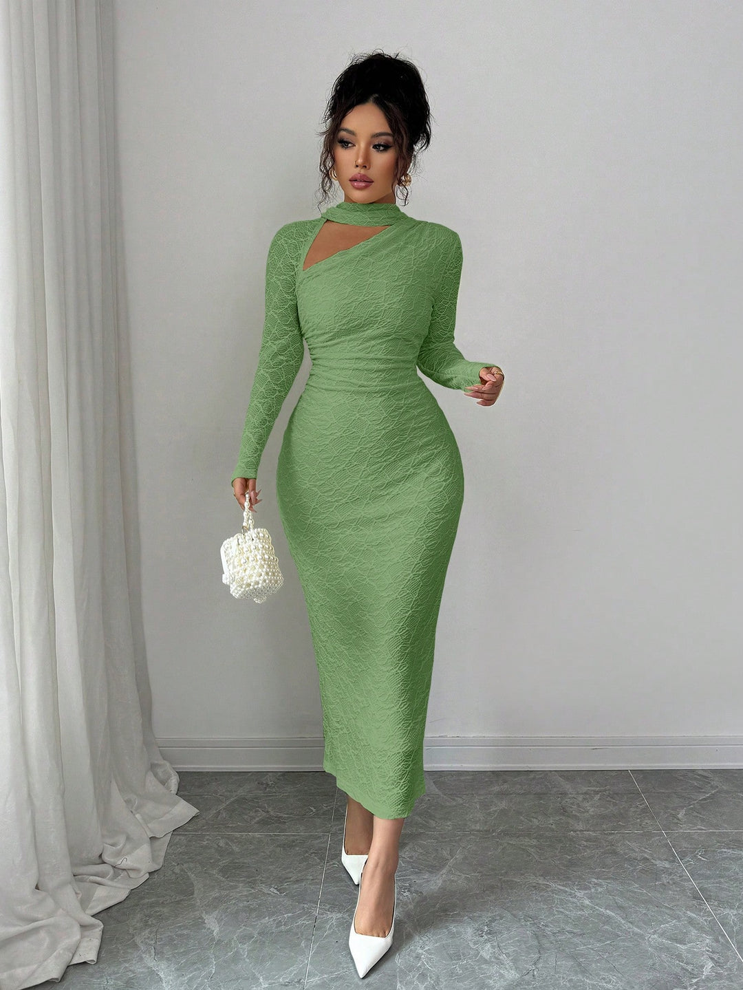 Rochie maxi SHEIN, verde