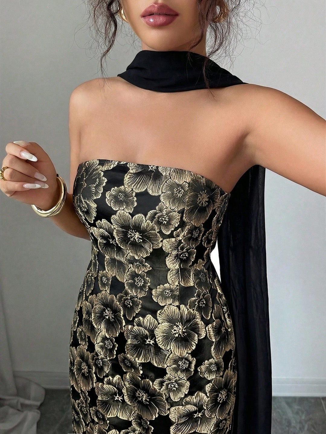 Rochie midi SHEIN, negru