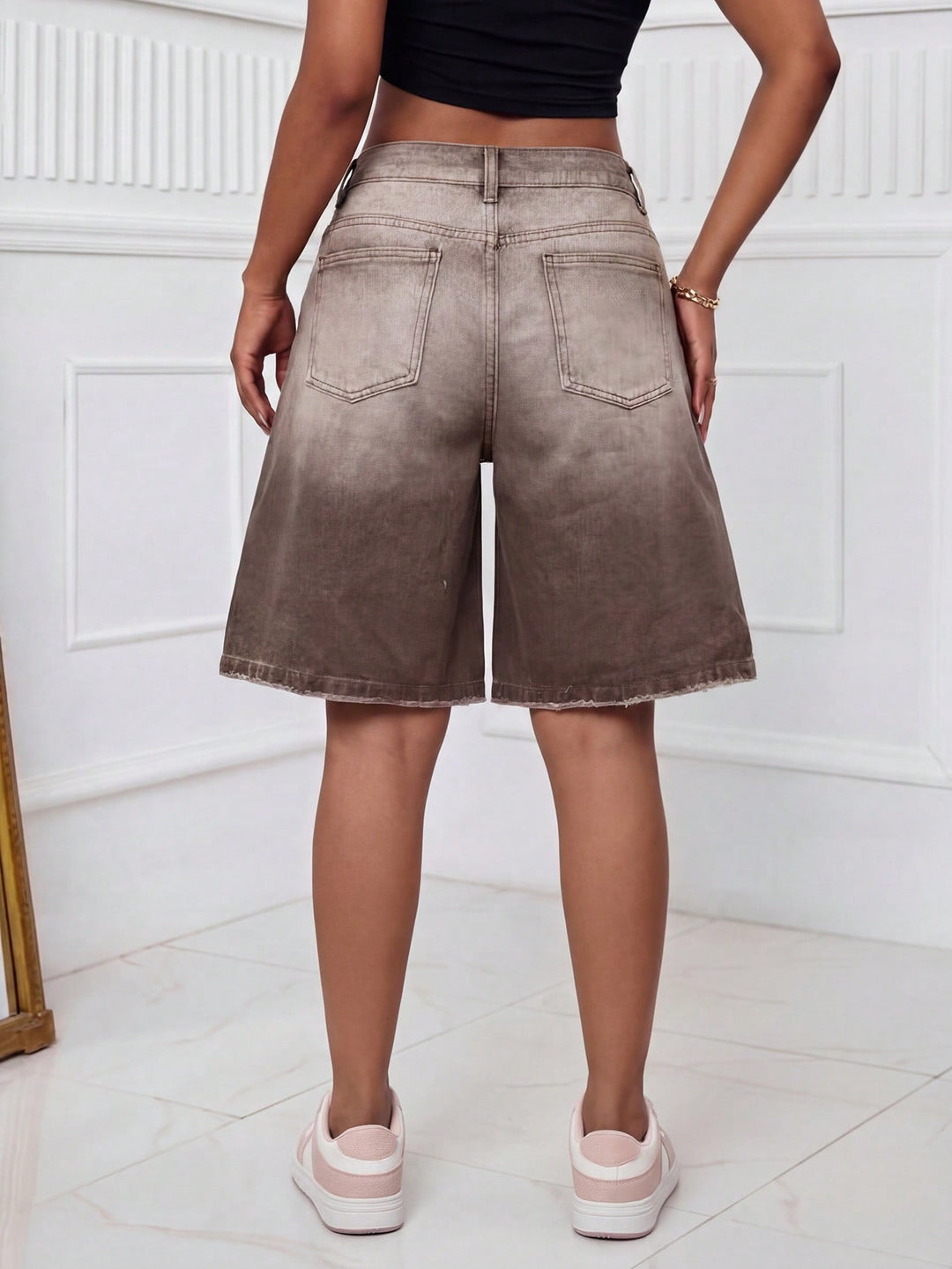 Pantaloni scurți SHEIN, maro