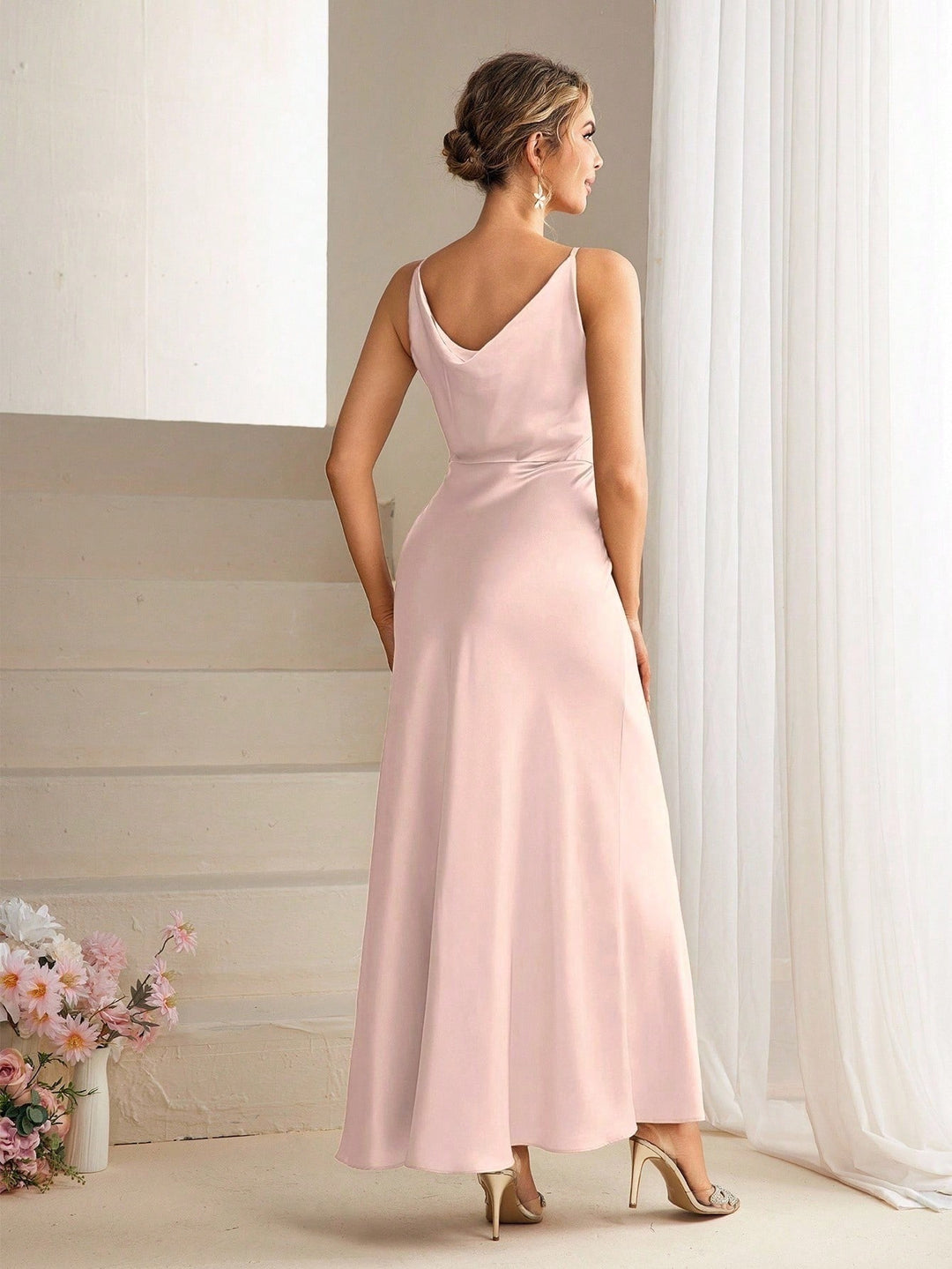 Rochie maxi SHEIN, roz