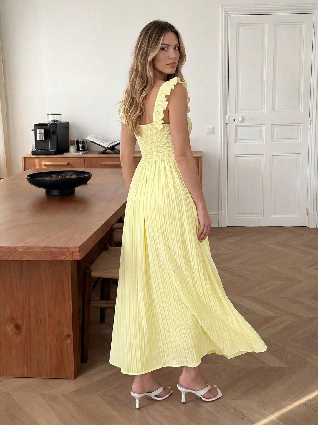 Rochie midi SHEIN, galben