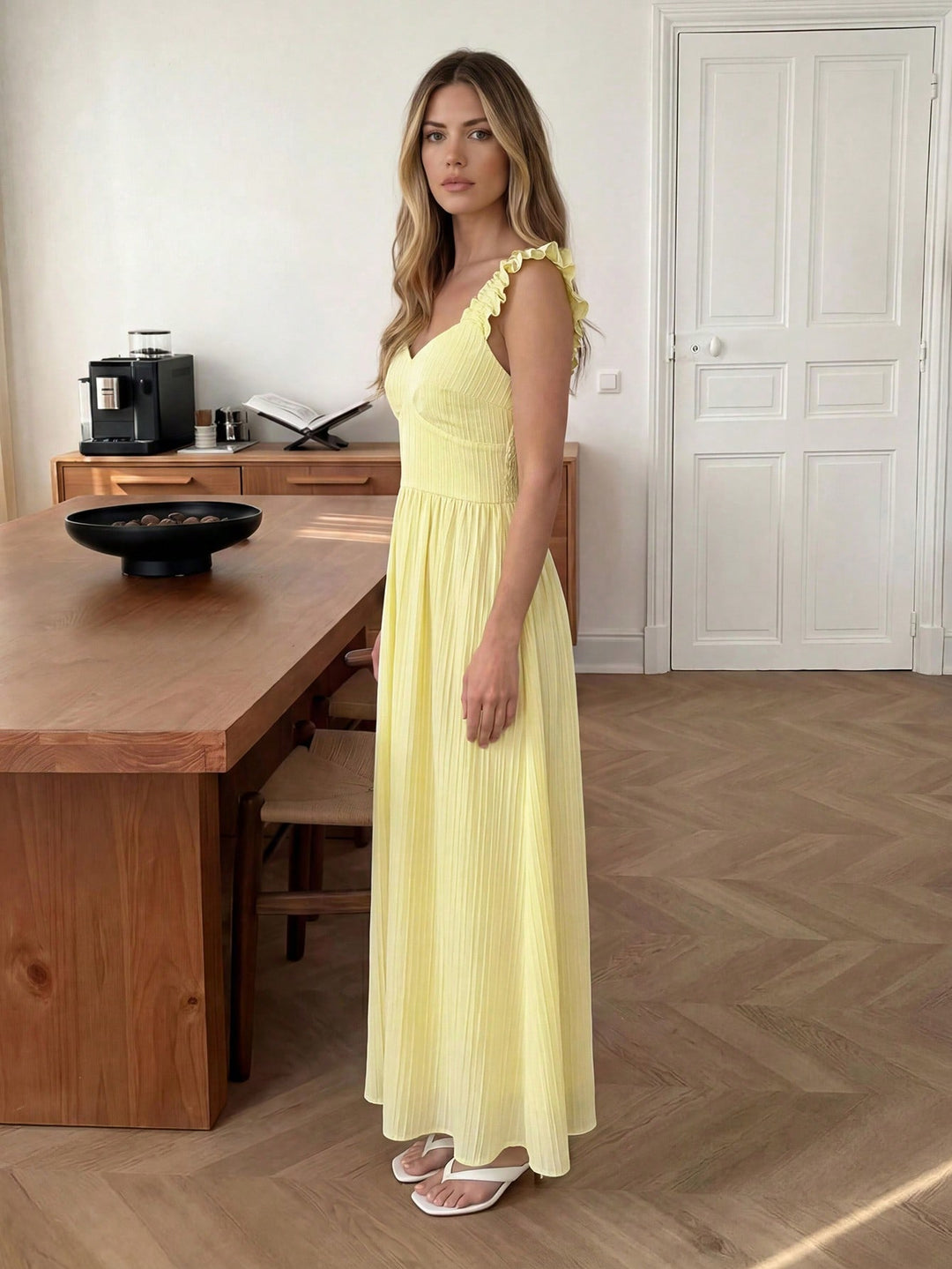 Rochie midi SHEIN, galben