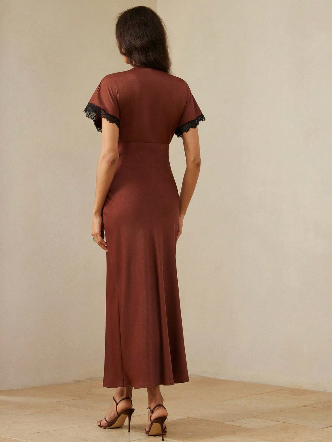 Rochie maxi SHEIN, maro