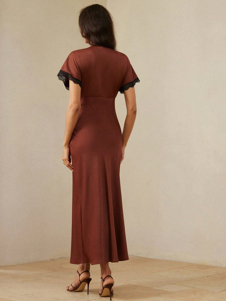 Rochie maxi SHEIN, maro
