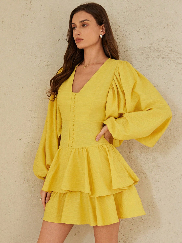 Rochie scurtă SHEIN, galben