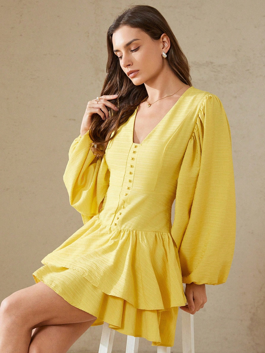 Rochie scurtă SHEIN, galben