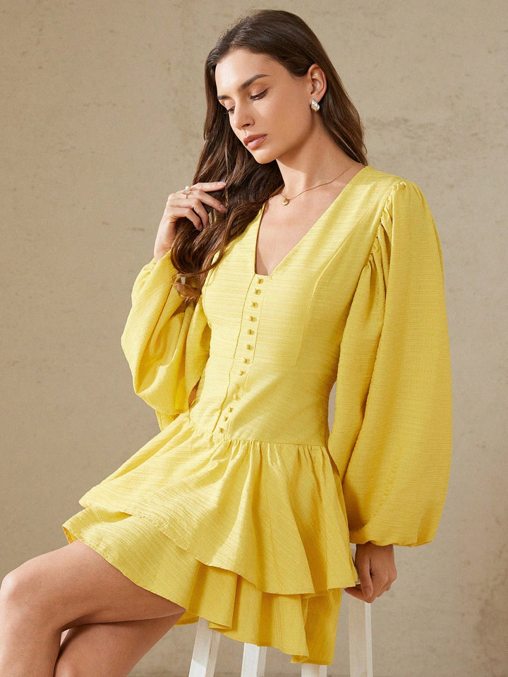 Rochie scurtă SHEIN, galben