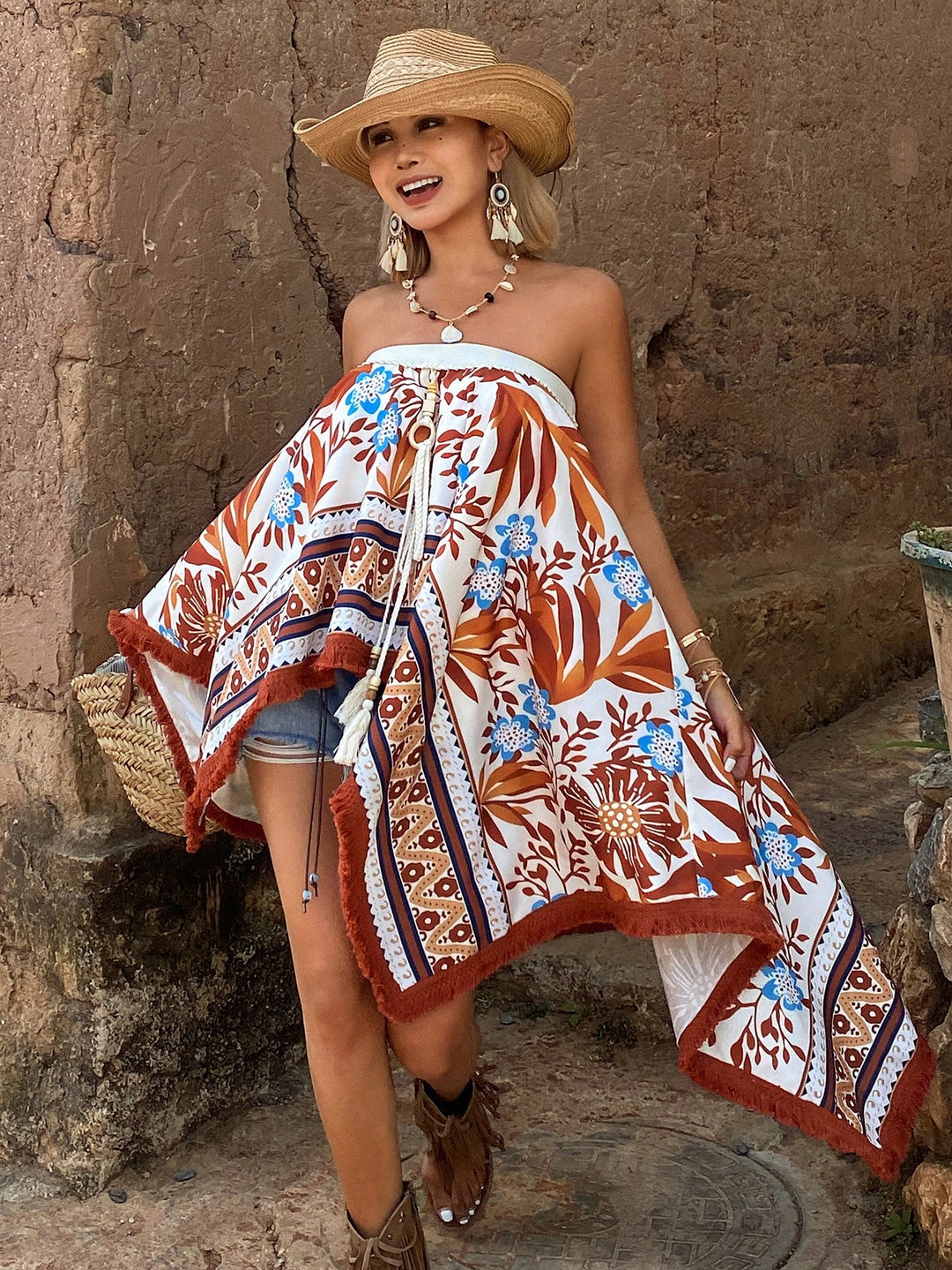 Top SHEIN, portocaliu