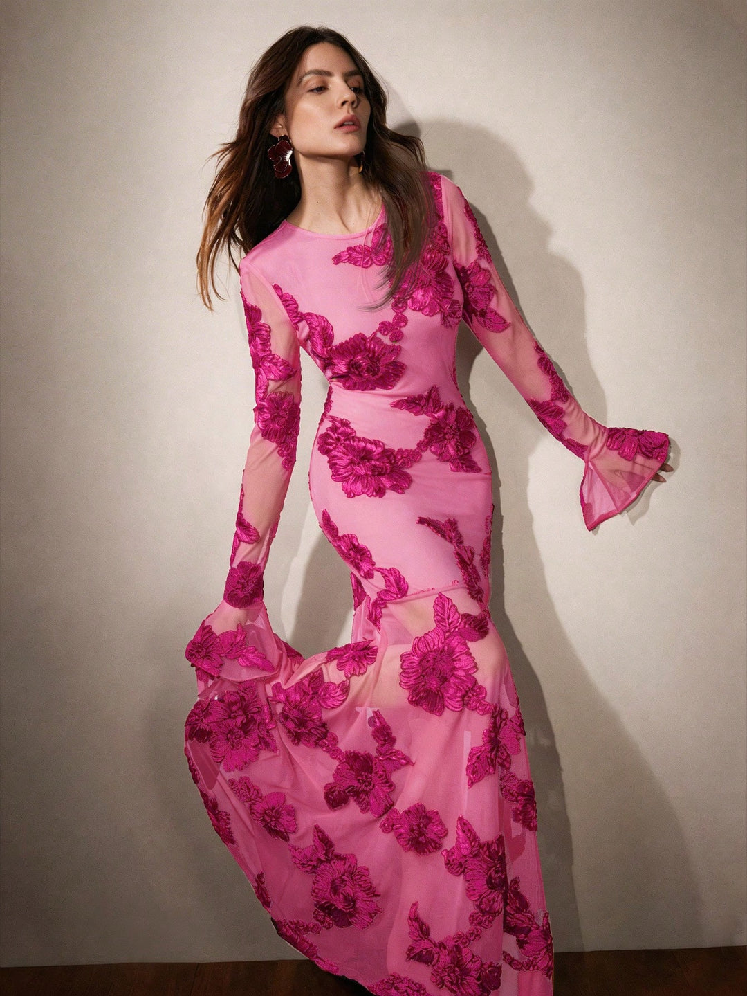 Rochie maxi SHEIN, roz