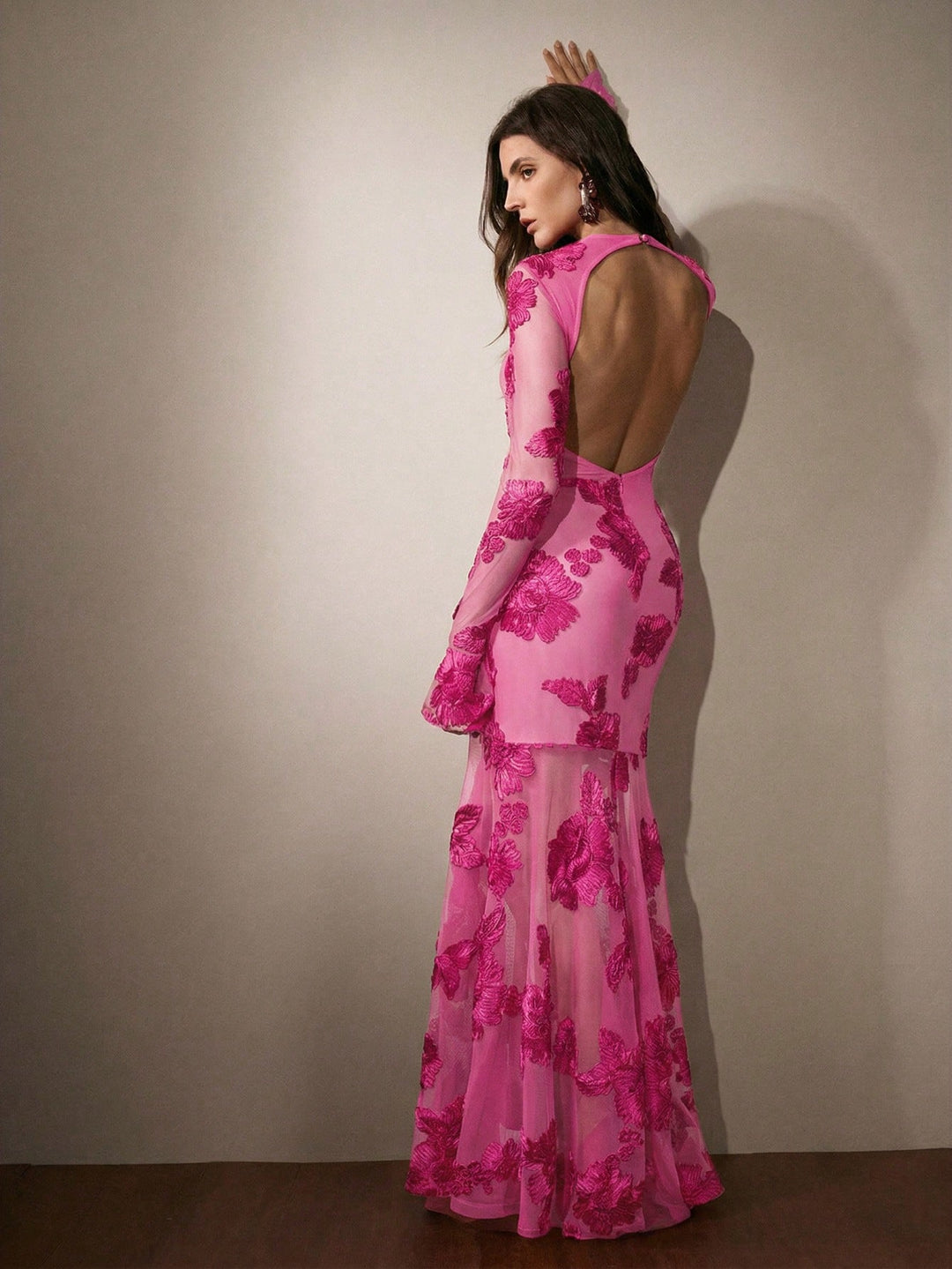 Rochie maxi SHEIN, roz