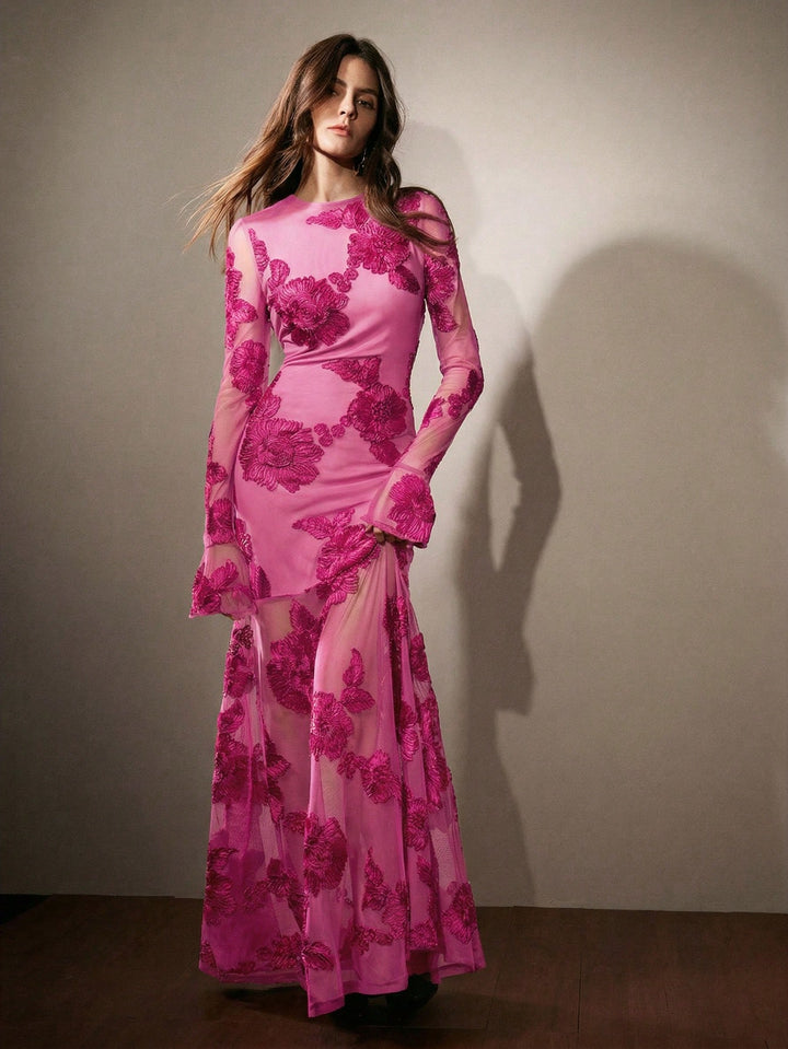 Rochie maxi SHEIN, roz