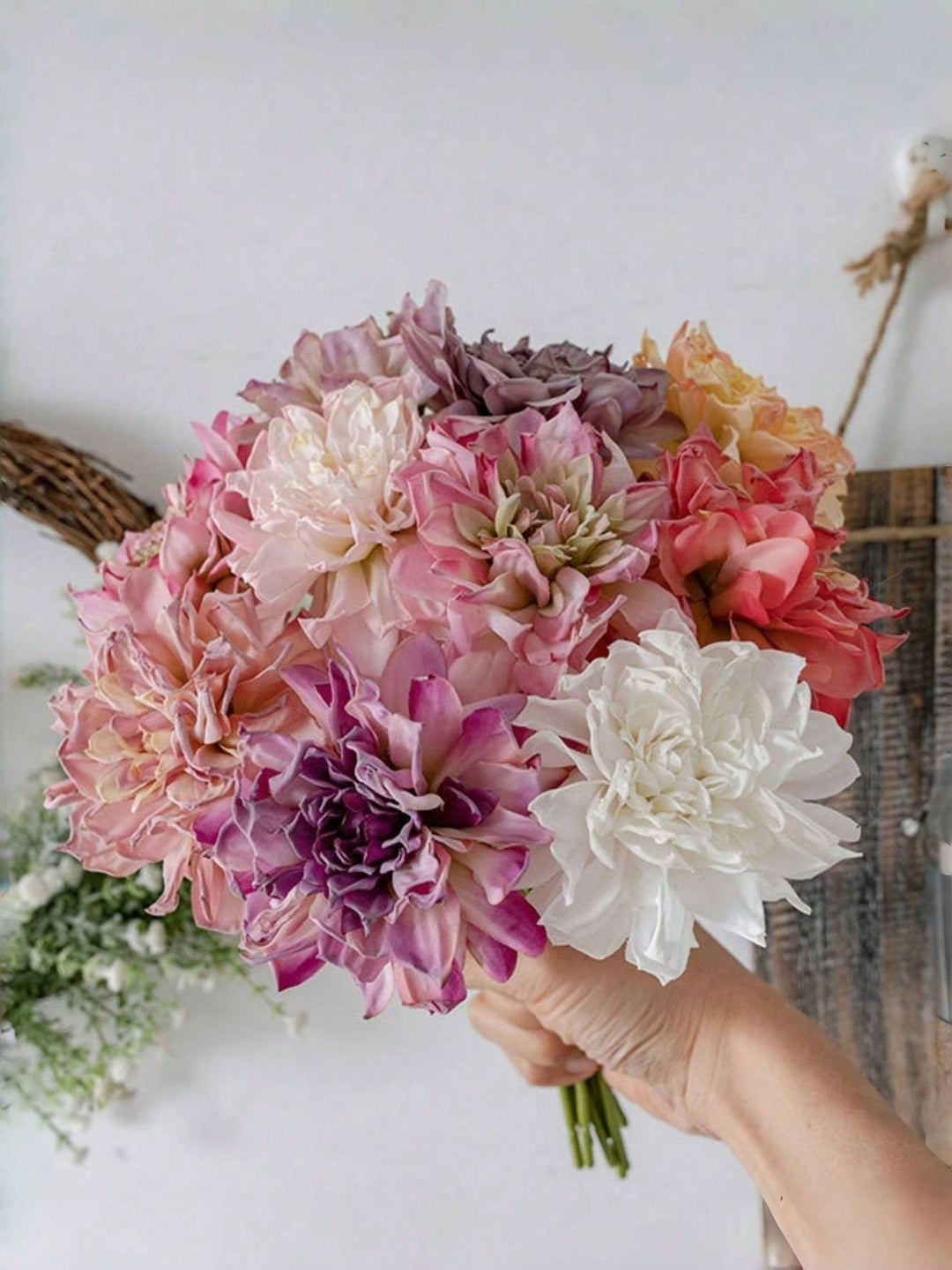 Floari artificiale SHEIN, mix culori