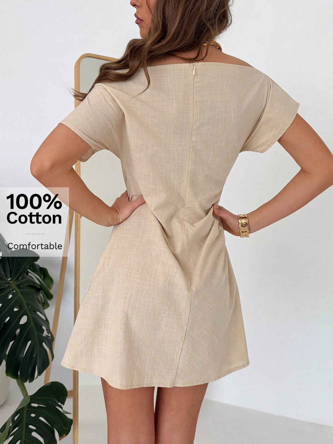 Rochie mini SHEIN, bej