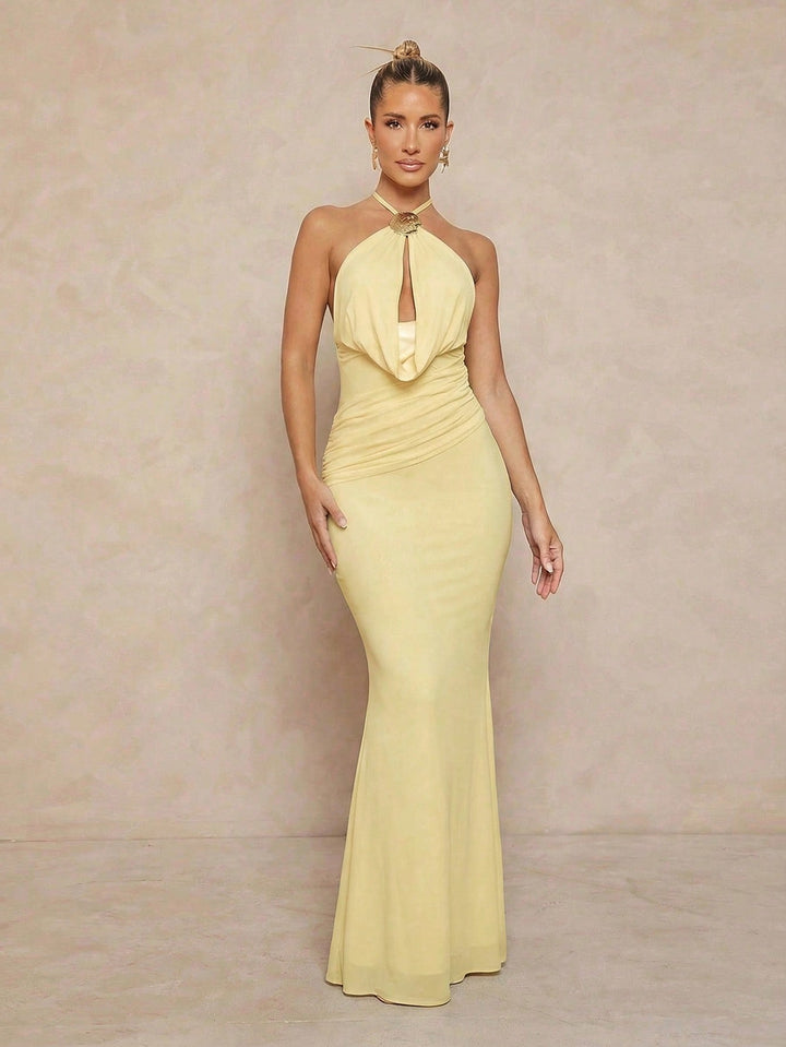 Rochie maxi SHEIN, galben