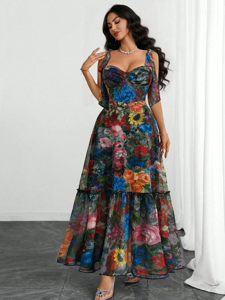 Rochie maxi SHEIN, mix culori