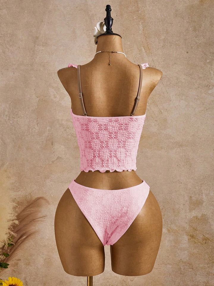 Costum de baie SHEIN, roz
