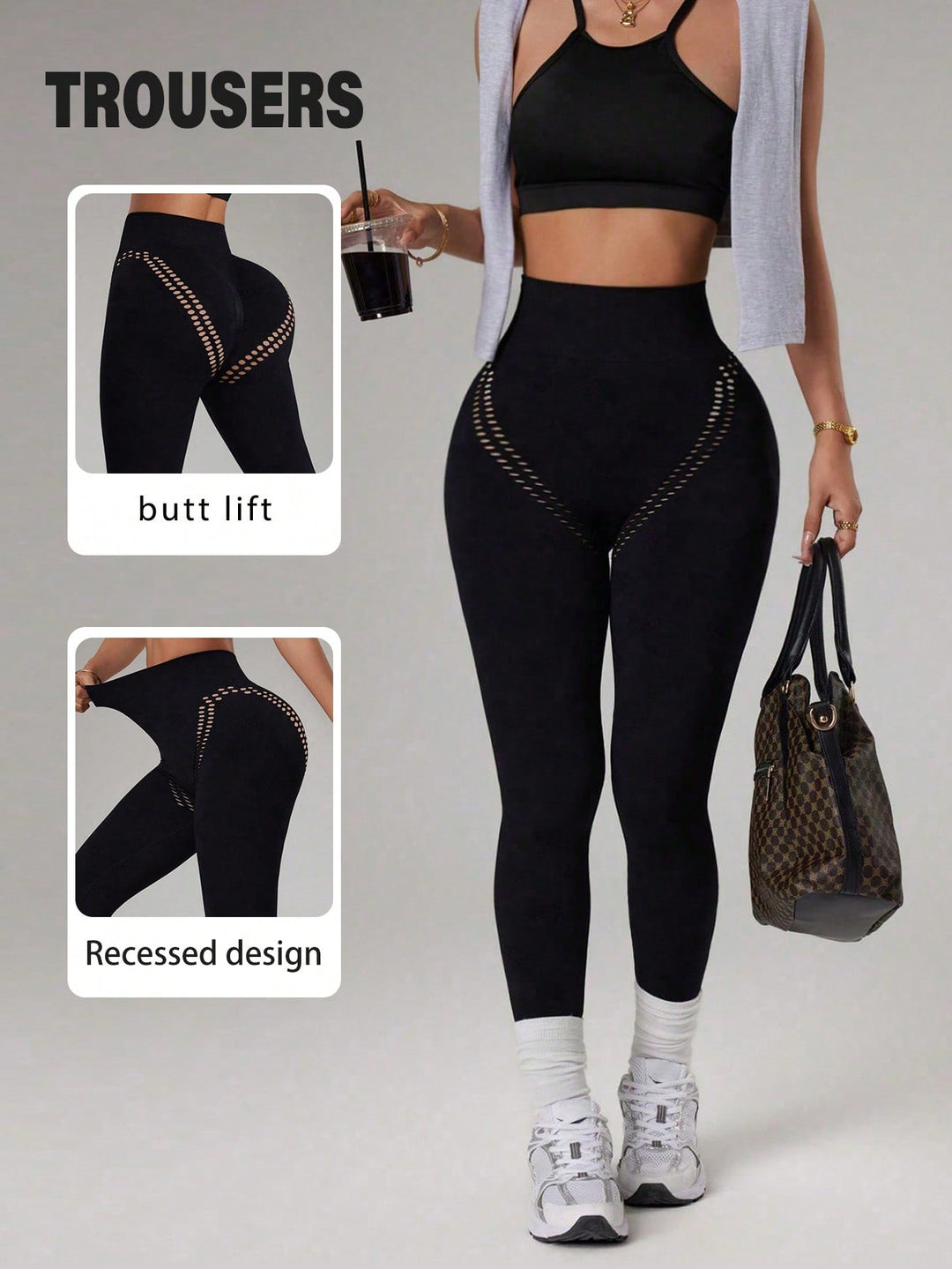 Pantaloni SHEIN, negru