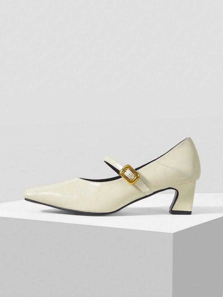 Pantofi cu toc SHEIN, alb