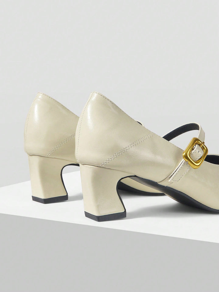 Pantofi cu toc SHEIN, alb