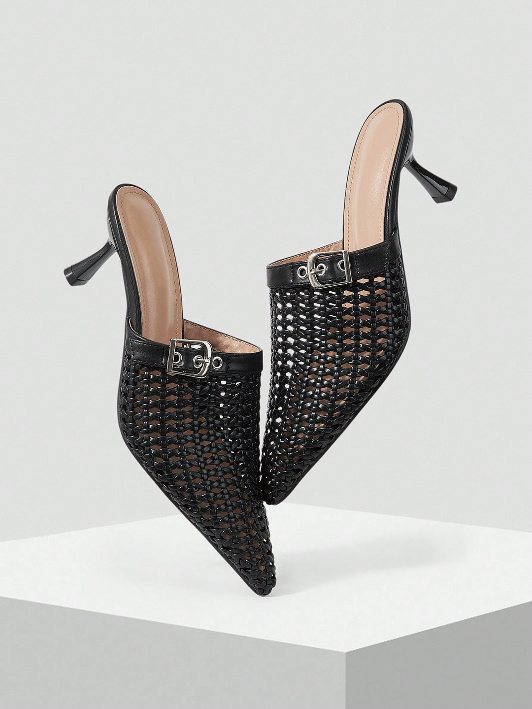 Pantofi cu toc SHEIN, negru