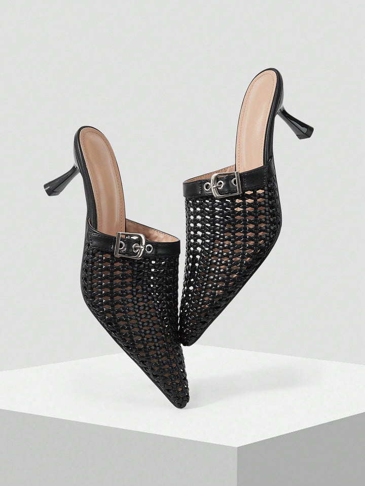 Pantofi cu toc SHEIN, negru