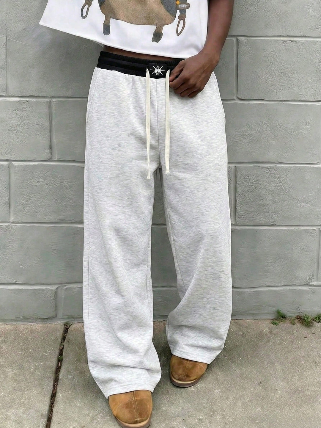 Pantaloni SHEIN, alb