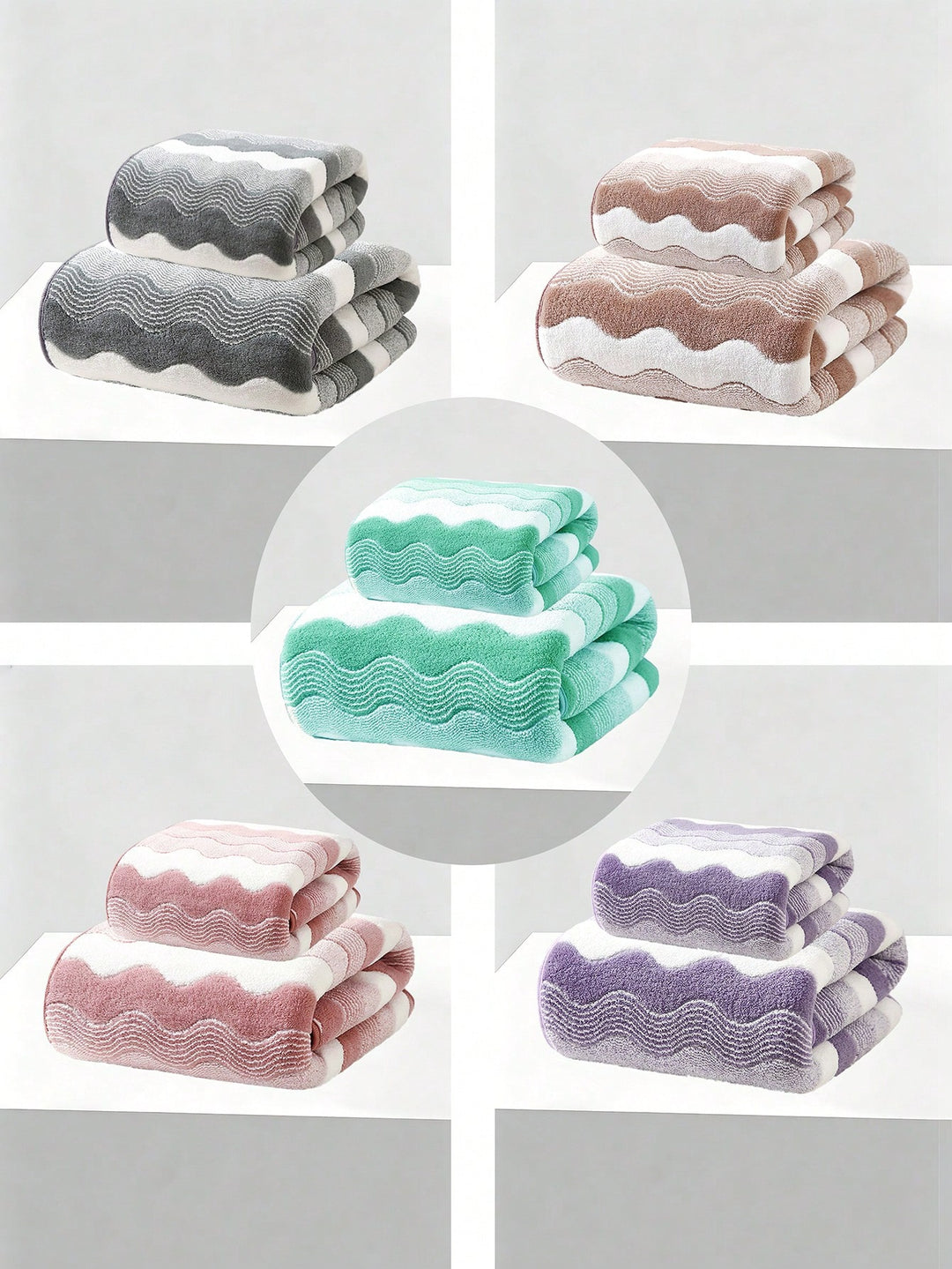 Set de prosoape SHEIN, mix culori