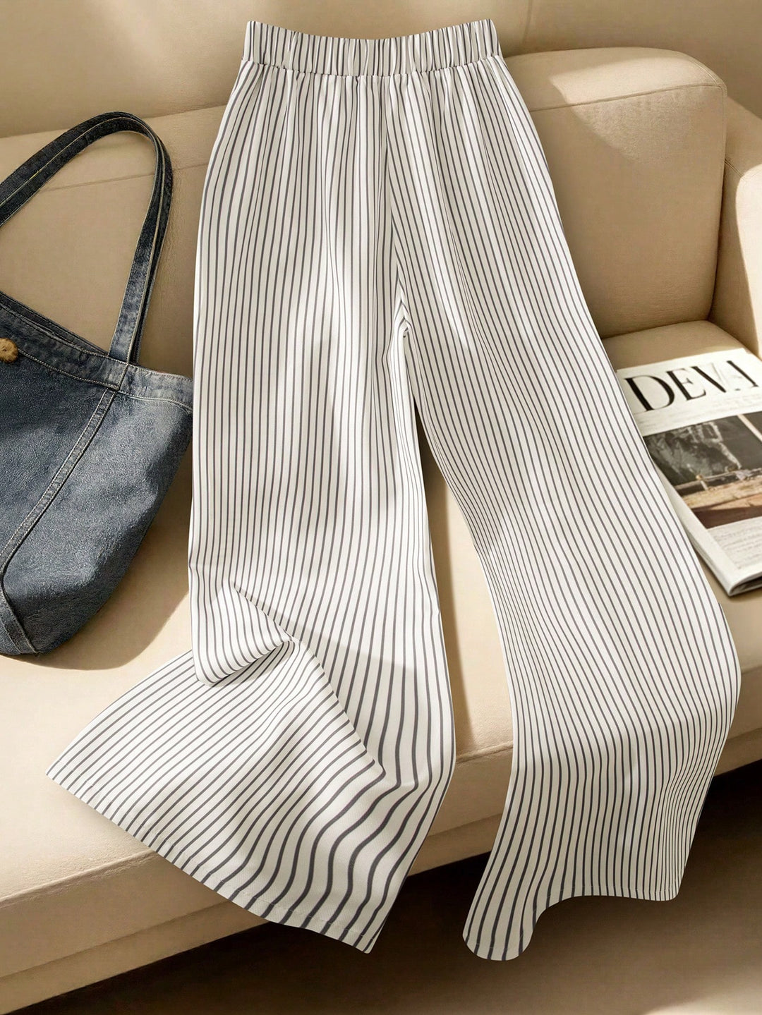 Pantaloni SHEIN, alb