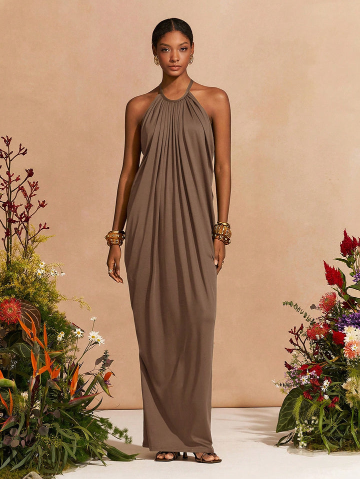 Rochie maxi SHEIN, maro