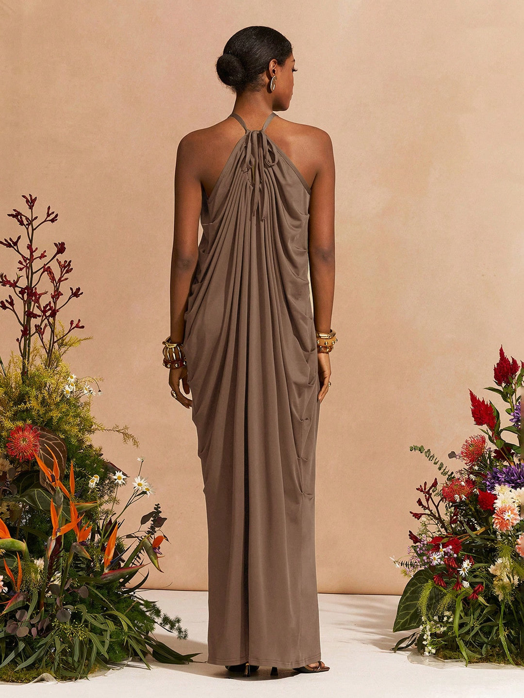 Rochie maxi SHEIN, maro