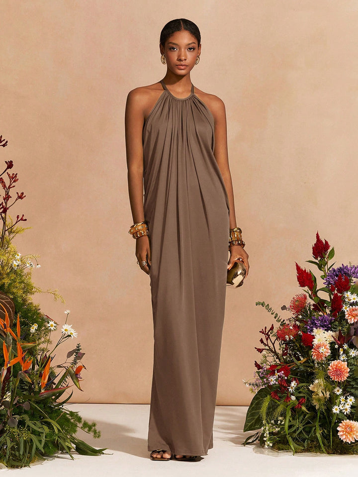 Rochie maxi SHEIN, maro
