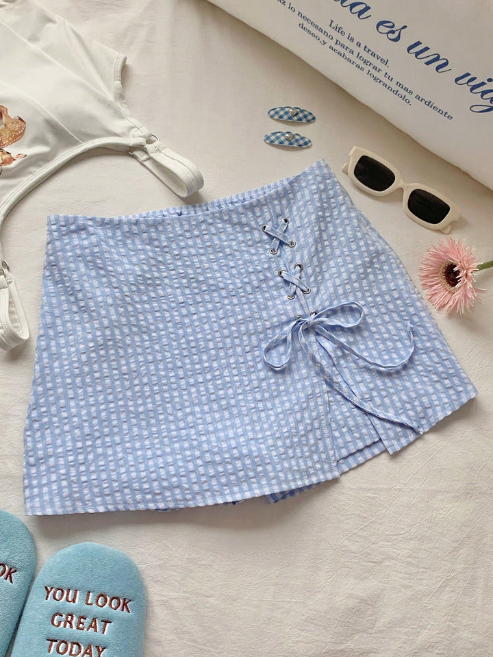 Pantaloni scurți SHEIN, albastru