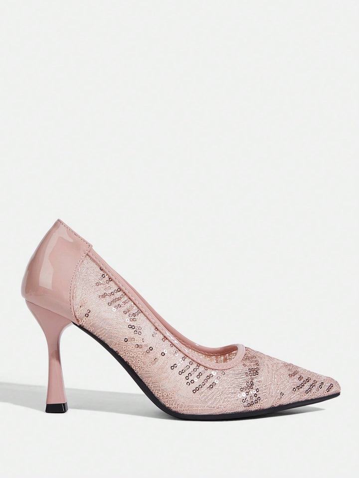 Pantofi cu toc SHEIN, roz