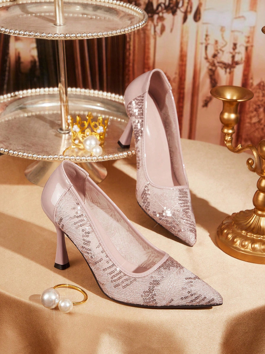 Pantofi cu toc SHEIN, roz