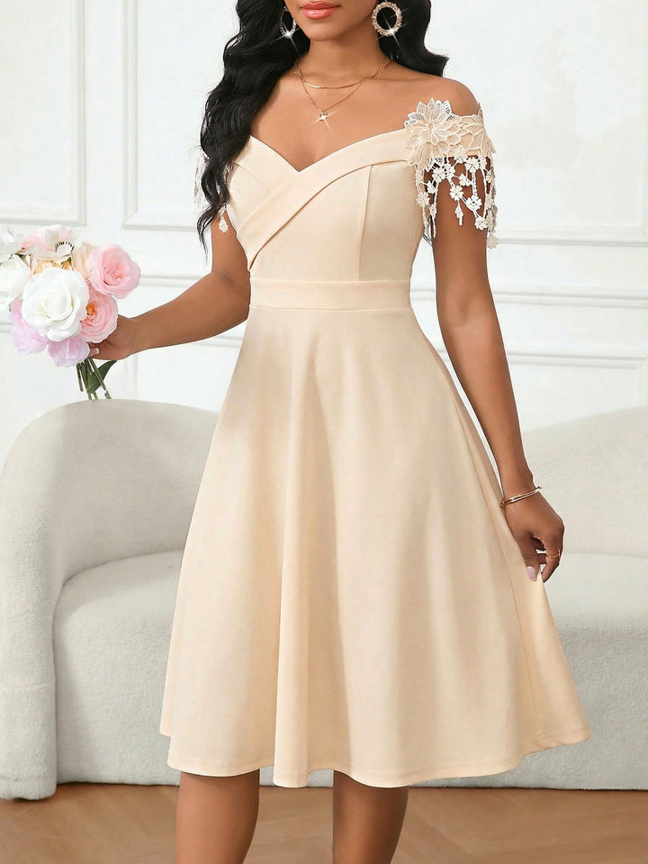 Rochie midi SHEIN, bej
