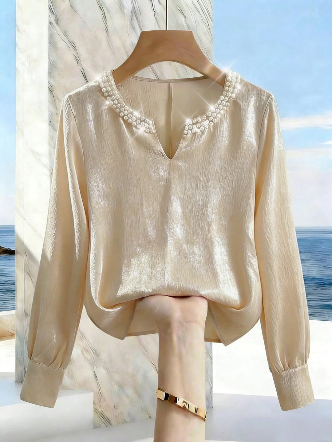 Top SHEIN, kaki