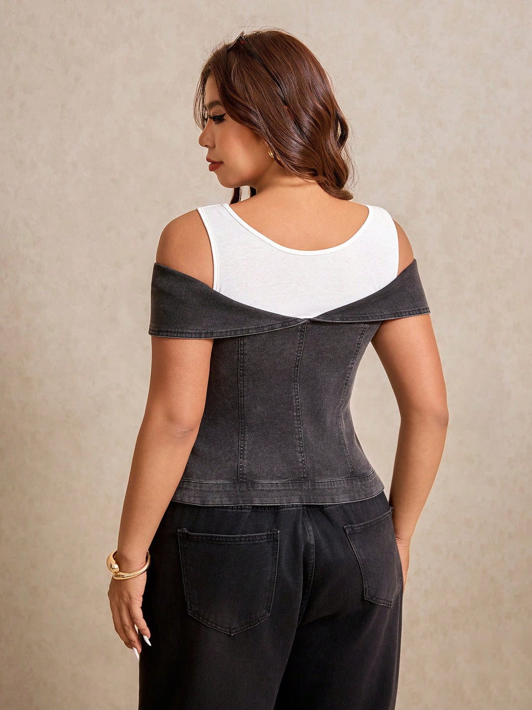 Top SHEIN, negru