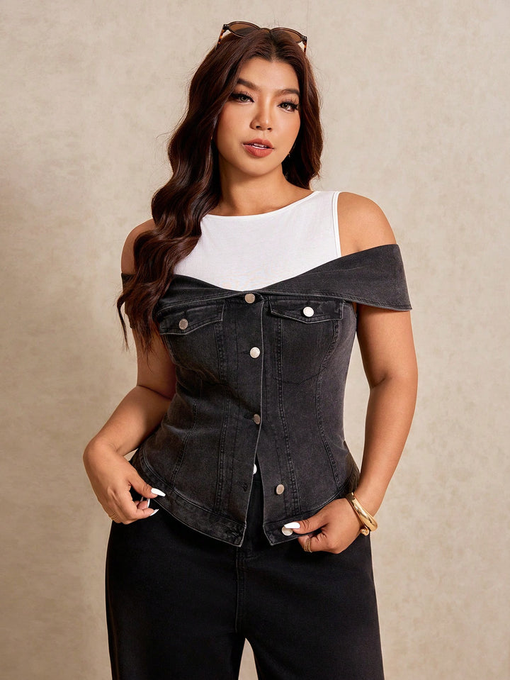 Top SHEIN, negru