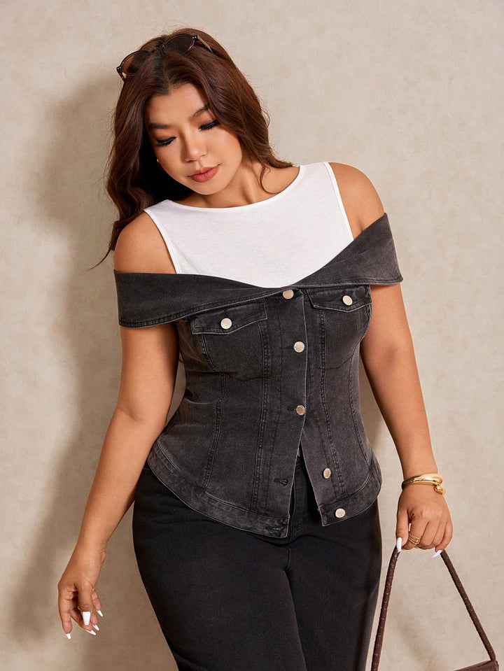 Top SHEIN, negru