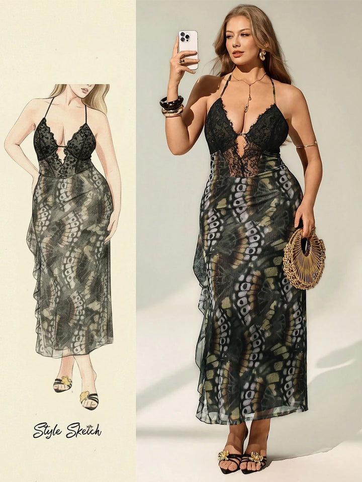 Rochie maxi SHEIN, mix culori