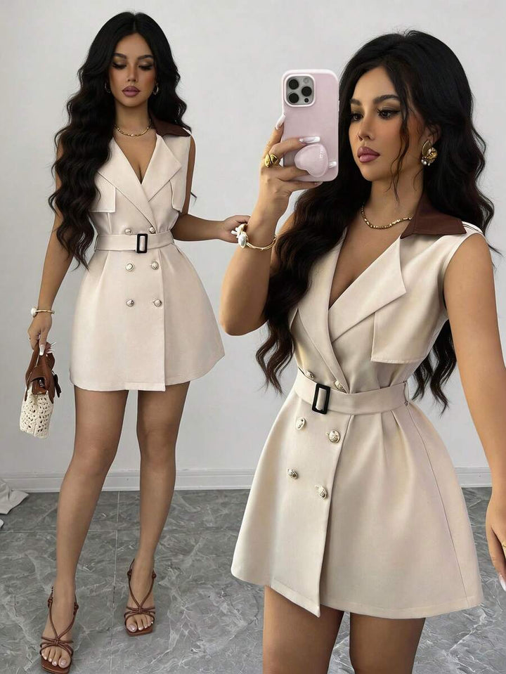 Rochie mini SHEIN, bej