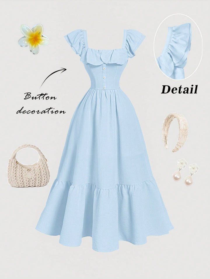 Rochie midi SHEIN, albastru