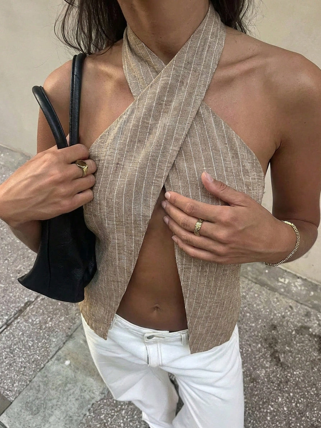 Top SHEIN, portocaliu