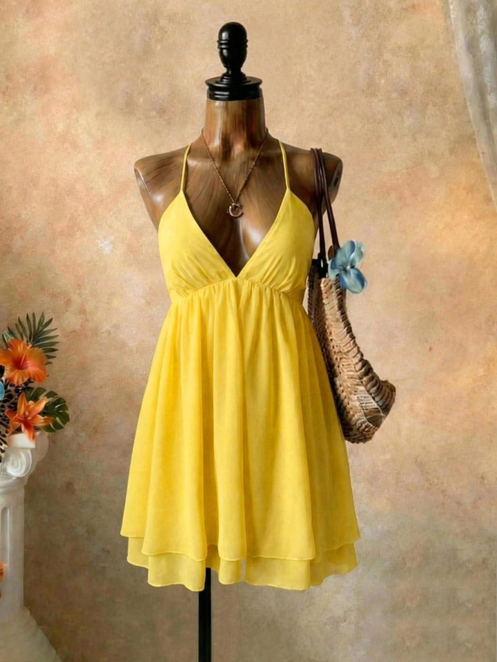 Rochie scurtă SHEIN, galben