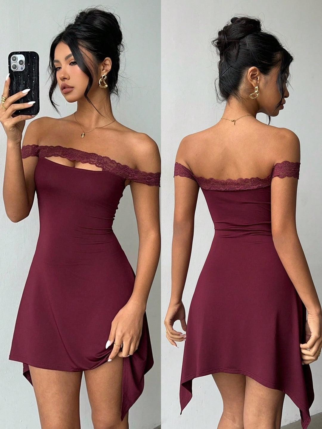 Rochie mini SHEIN, vișiniu