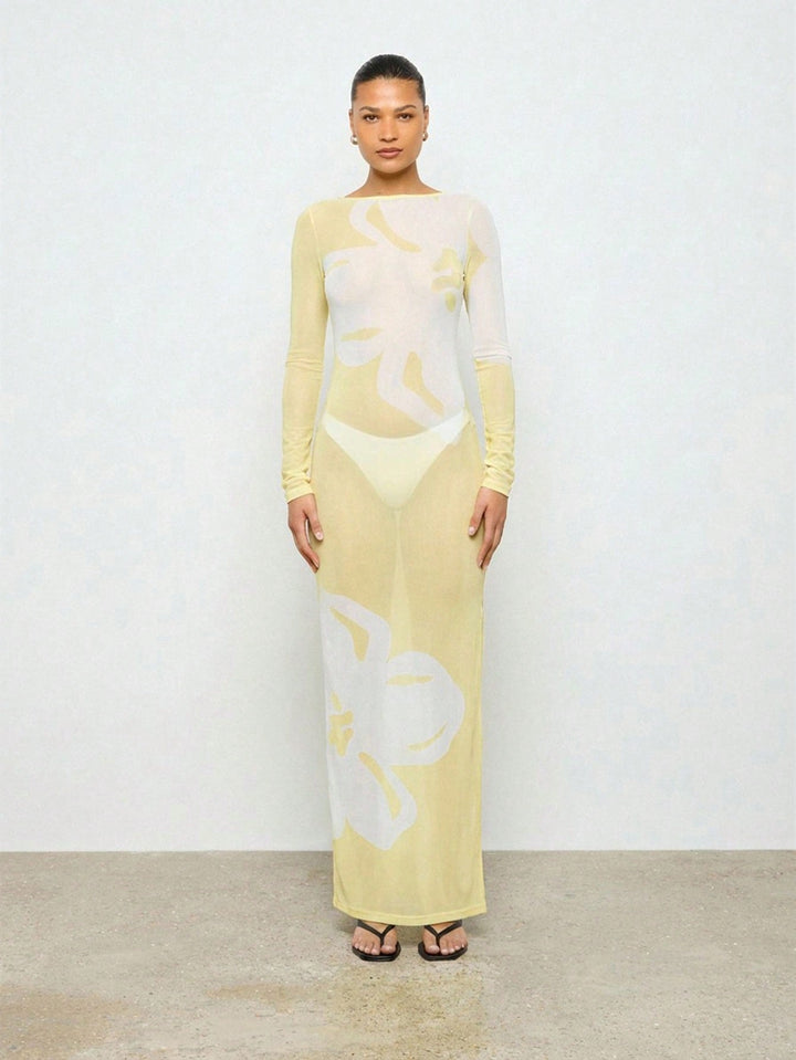 Rochie maxi SHEIN, galben
