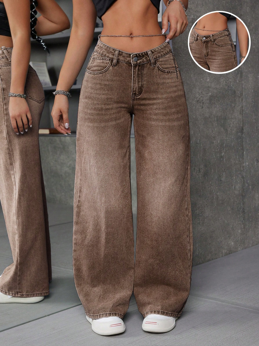 Jeans SHEIN, maro