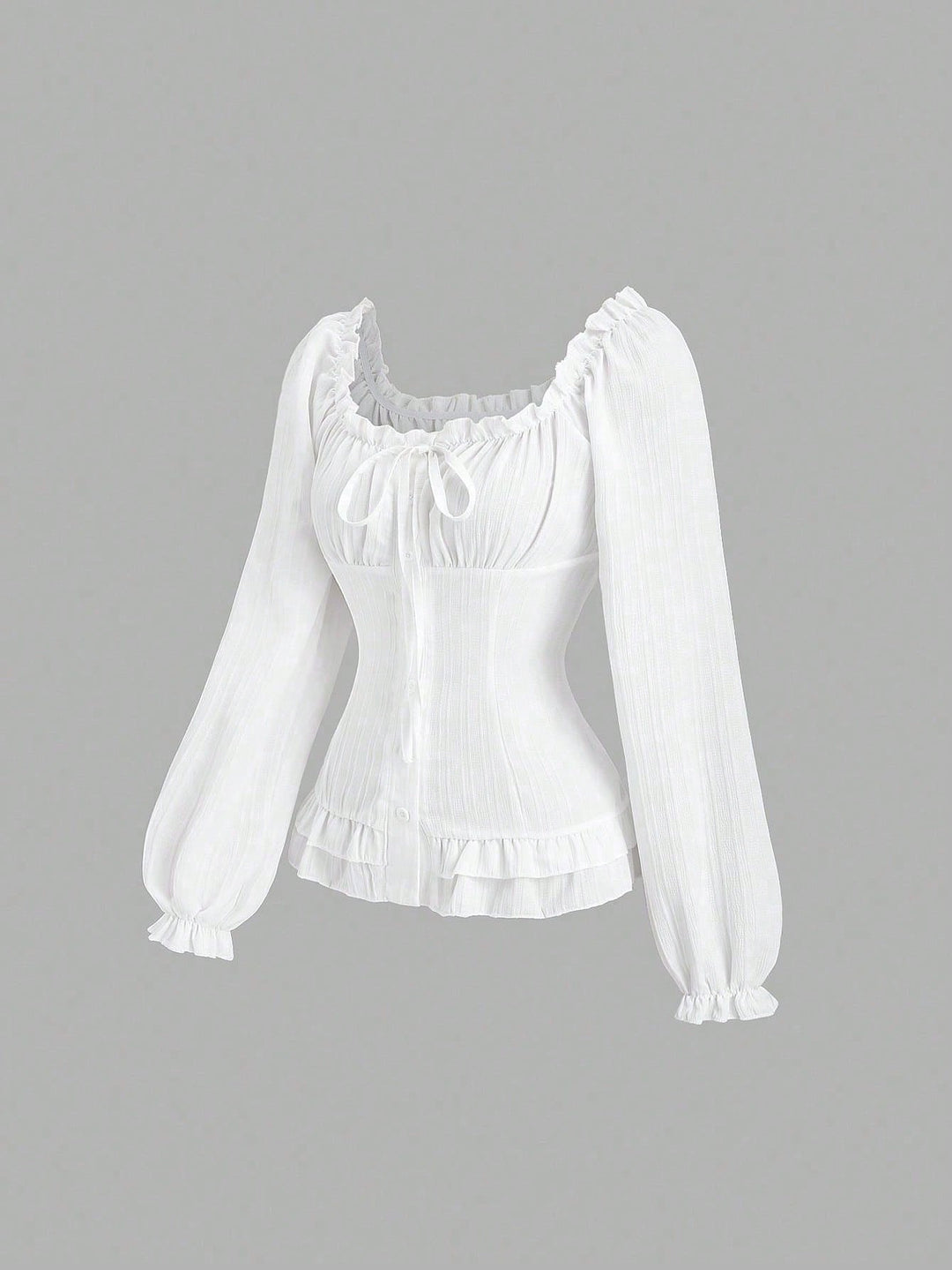 Bluza romantica SHEIN, alb